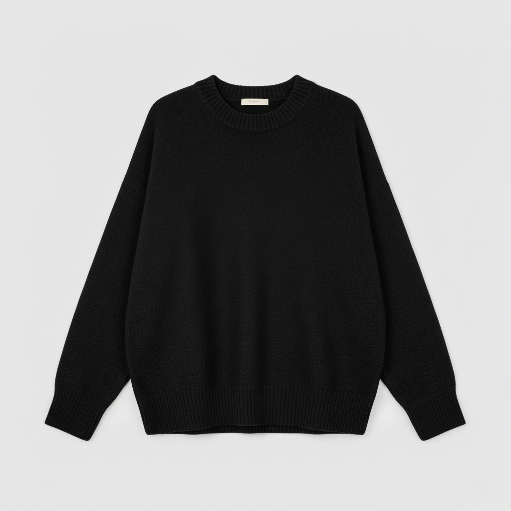 Anna Oversized Charcoal Knit Sweater