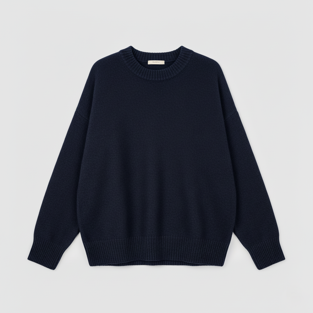 Anna Oversized Charcoal Knit Sweater