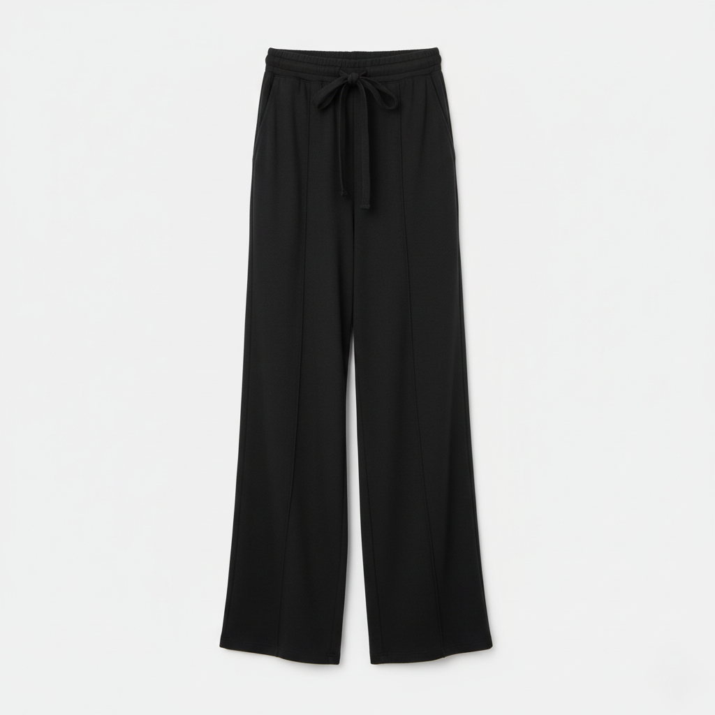 Anna Relaxed Wide-Leg Drawstring Trousers