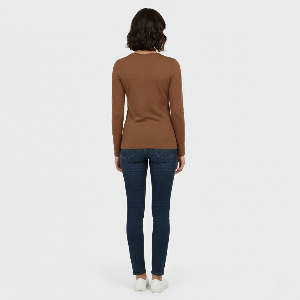 Anna Soft-Touch Long Sleeve Round Neck Top