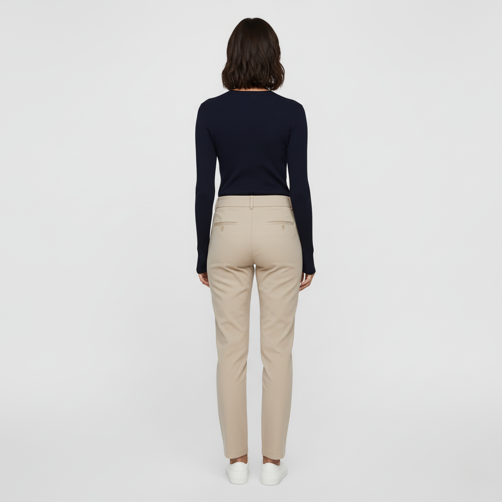 Camille Ribbed Slim Long Sleeve Top