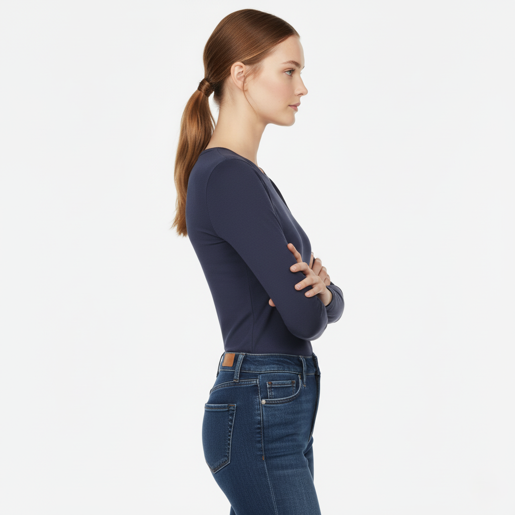 Chloé Fitted Long-Sleeve Round Neck Top