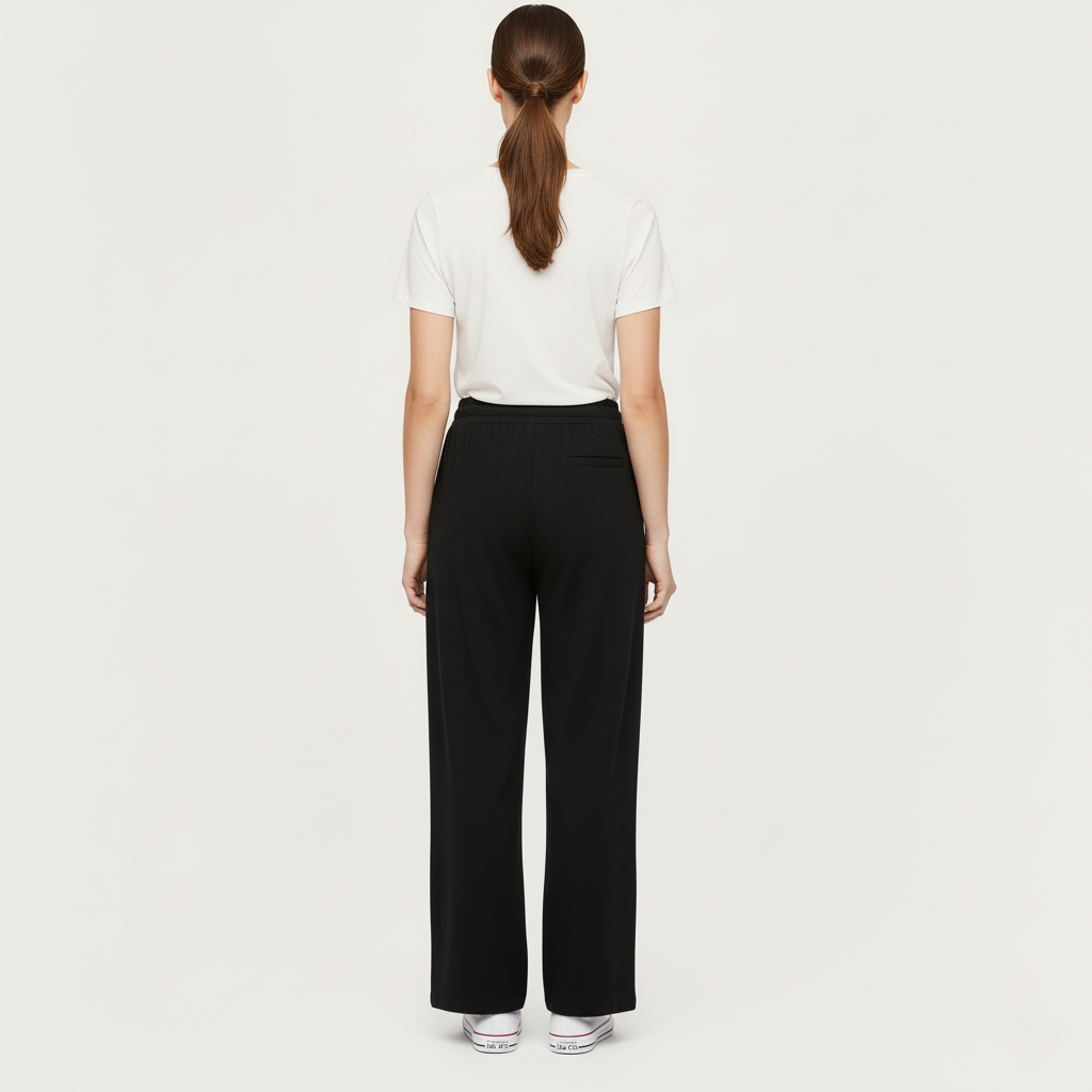 Emma Lightweight Wide-Leg Drawstring Trousers