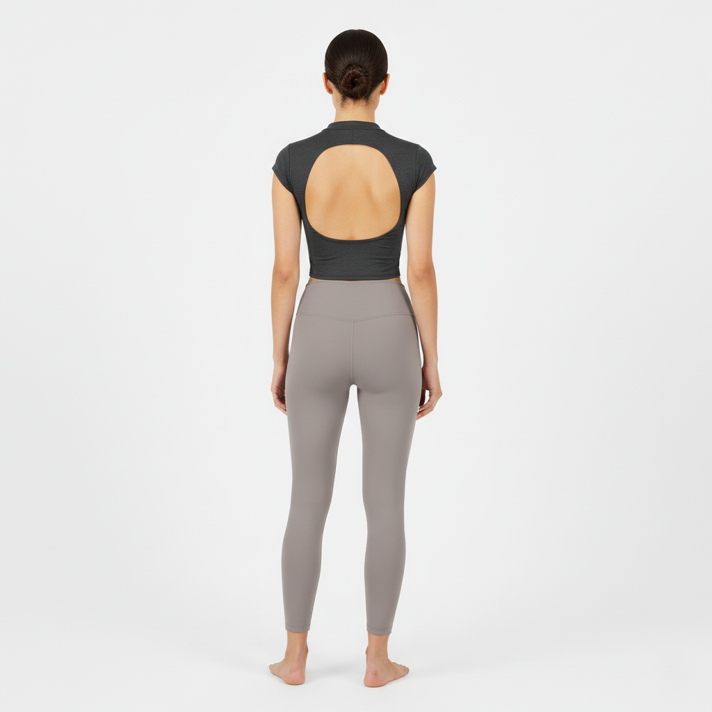 Léa Open-Back Fitted Crop Top