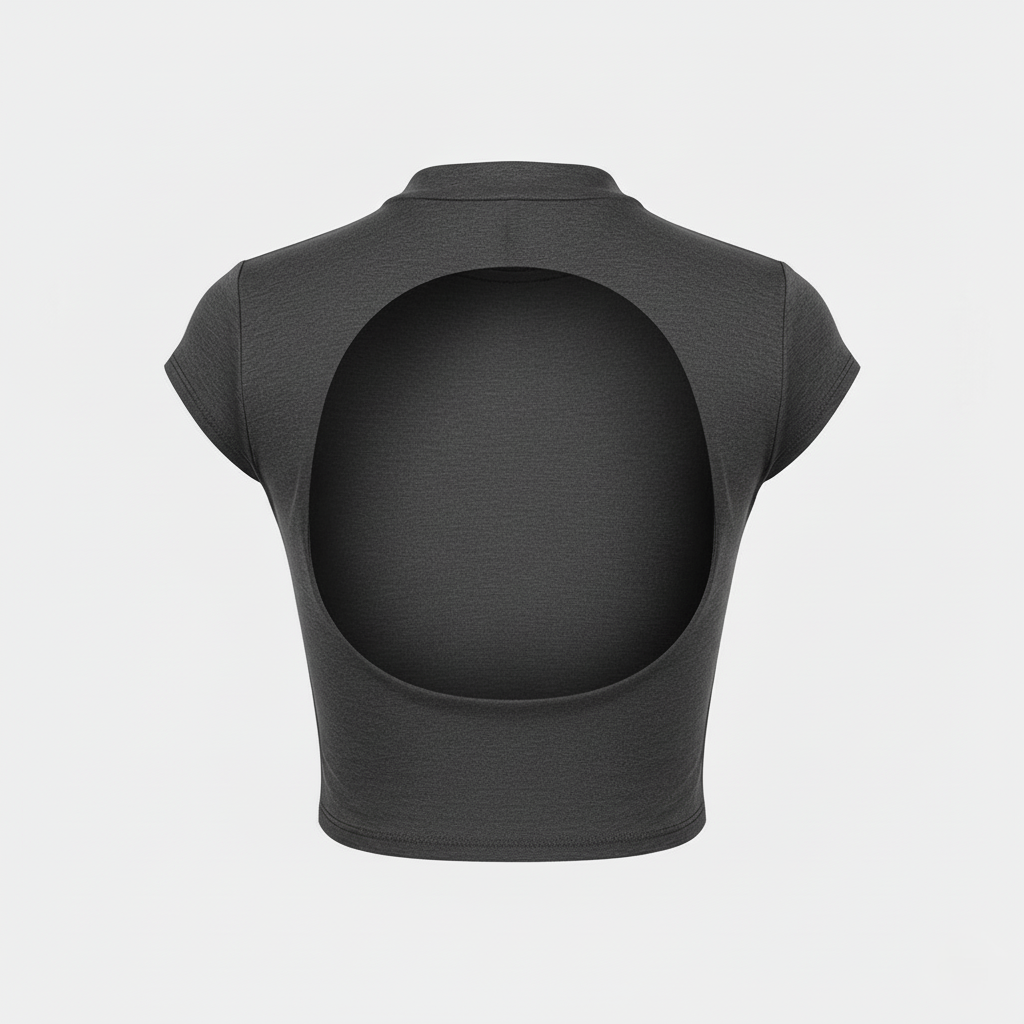 Léa Open-Back Fitted Crop Top