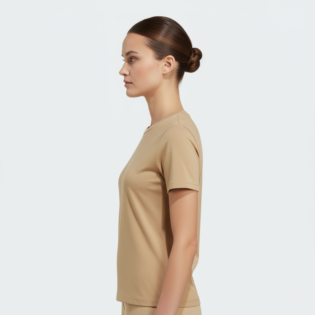 Léa Slim-Fit Crew Neck Short-Sleeve Top