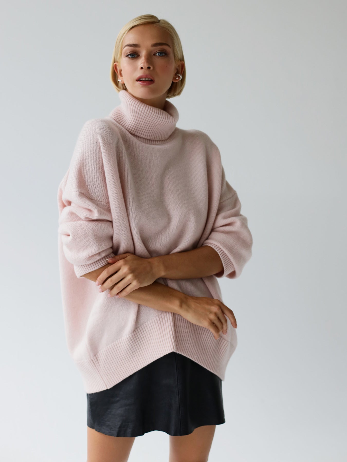 Sophisticated Oversized Turtleneck Sweater