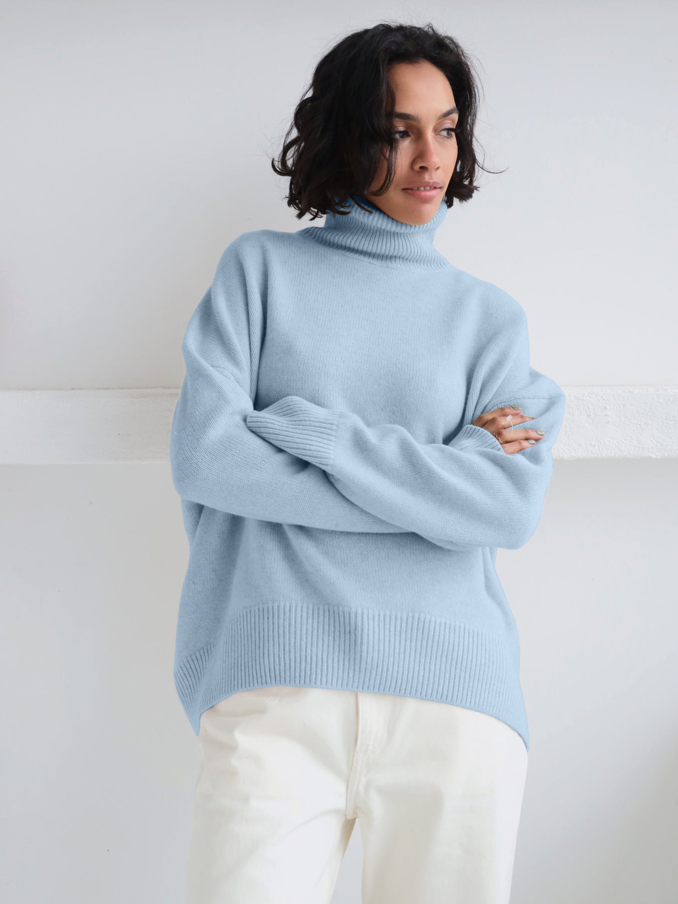 Sophisticated Oversized Turtleneck Sweater