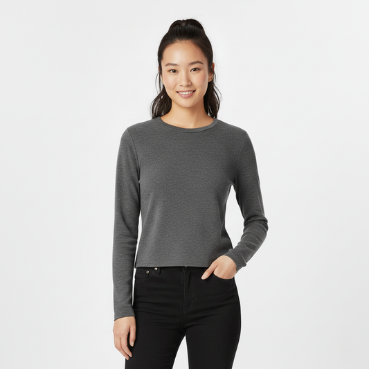 Amélie Slim Fitted Long Sleeve Crop Jumper