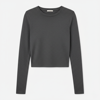 Amélie Slim Fitted Long Sleeve Crop Jumper