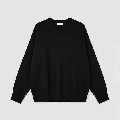 Anna Oversized Charcoal Knit Sweater