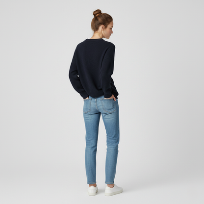 Anna Oversized Charcoal Knit Sweater