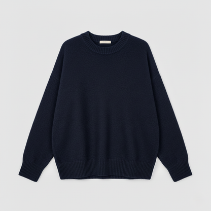Anna Oversized Charcoal Knit Sweater