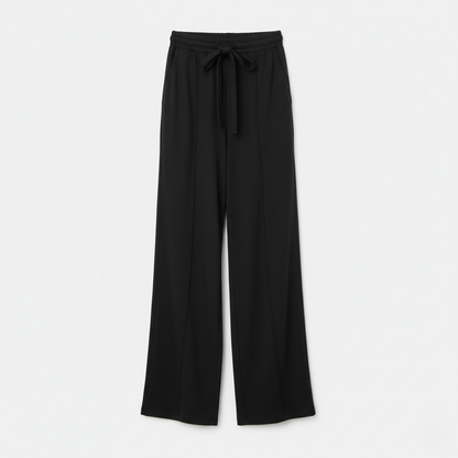 Anna Relaxed Wide-Leg Drawstring Trousers