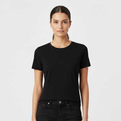 Anna Slim-Fit Crew Neck Short-Sleeve Top