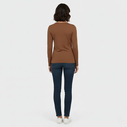 Anna Soft-Touch Long Sleeve Round Neck Top