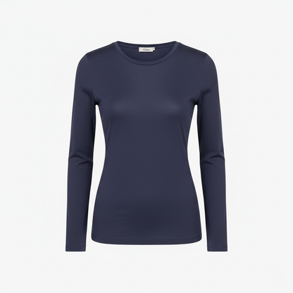 Chloé Fitted Long-Sleeve Round Neck Top