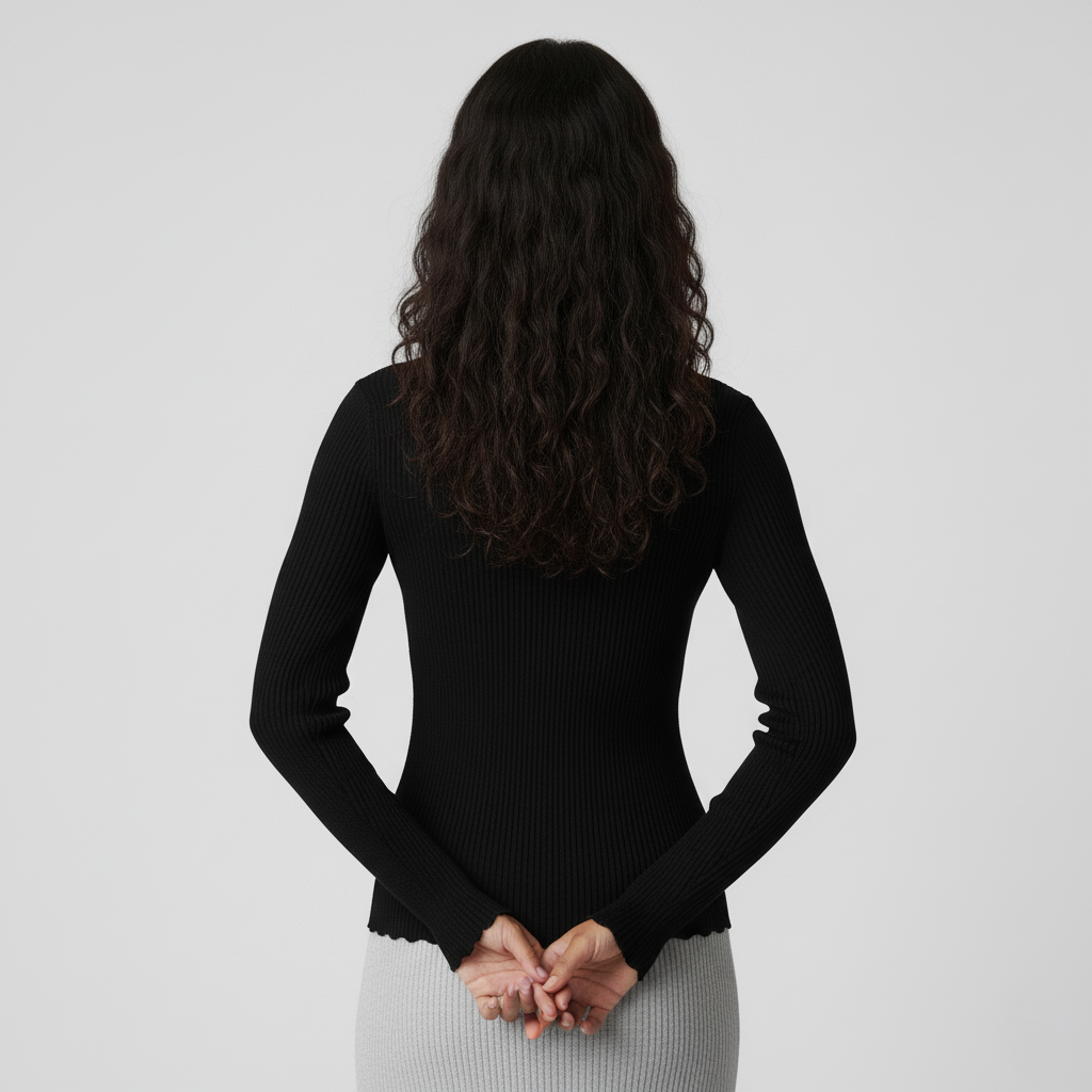 Claire Ribbed Long Sleeve Jumper