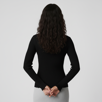 Claire Ribbed Long Sleeve Jumper