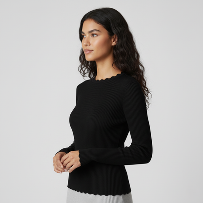 Claire Ribbed Long Sleeve Jumper