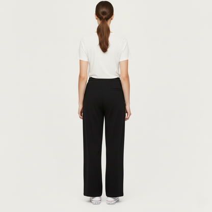 Emma Lightweight Wide-Leg Drawstring Trousers