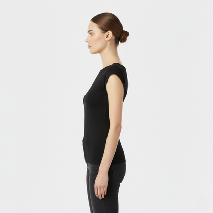 Emma Open-Back Slim-Fit Short-Sleeve Top