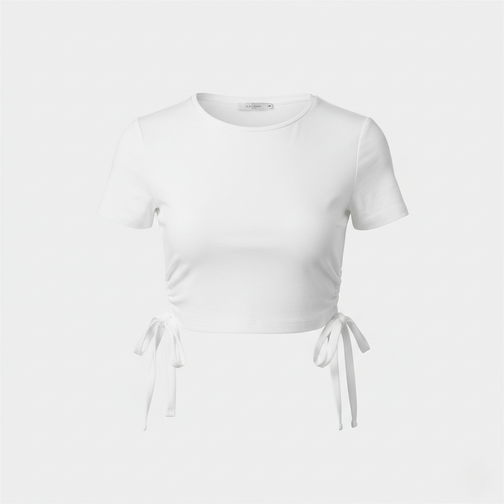 Léa Side-Tie Fitted Crop Top