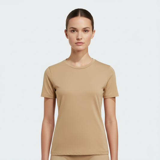 Léa Slim-Fit Crew Neck Short-Sleeve Top