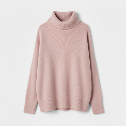 Sophie Ribbed Oversized Turtleneck Jumper