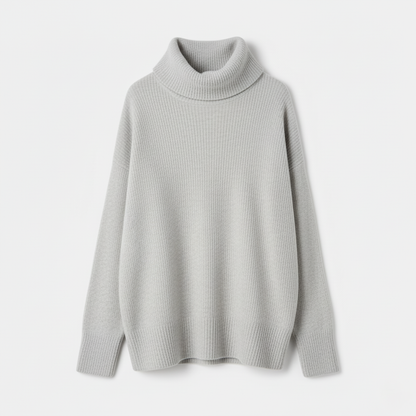Sophie Ribbed Oversized Turtleneck Jumper