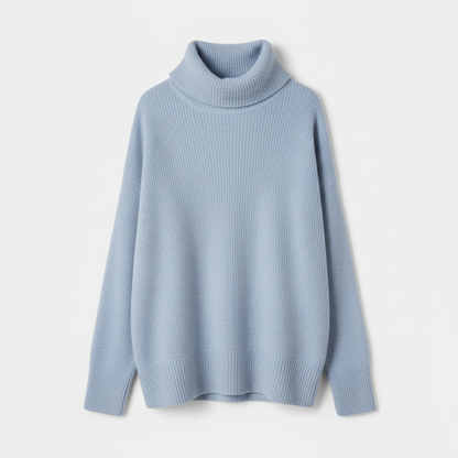 Sophie Ribbed Oversized Turtleneck Jumper